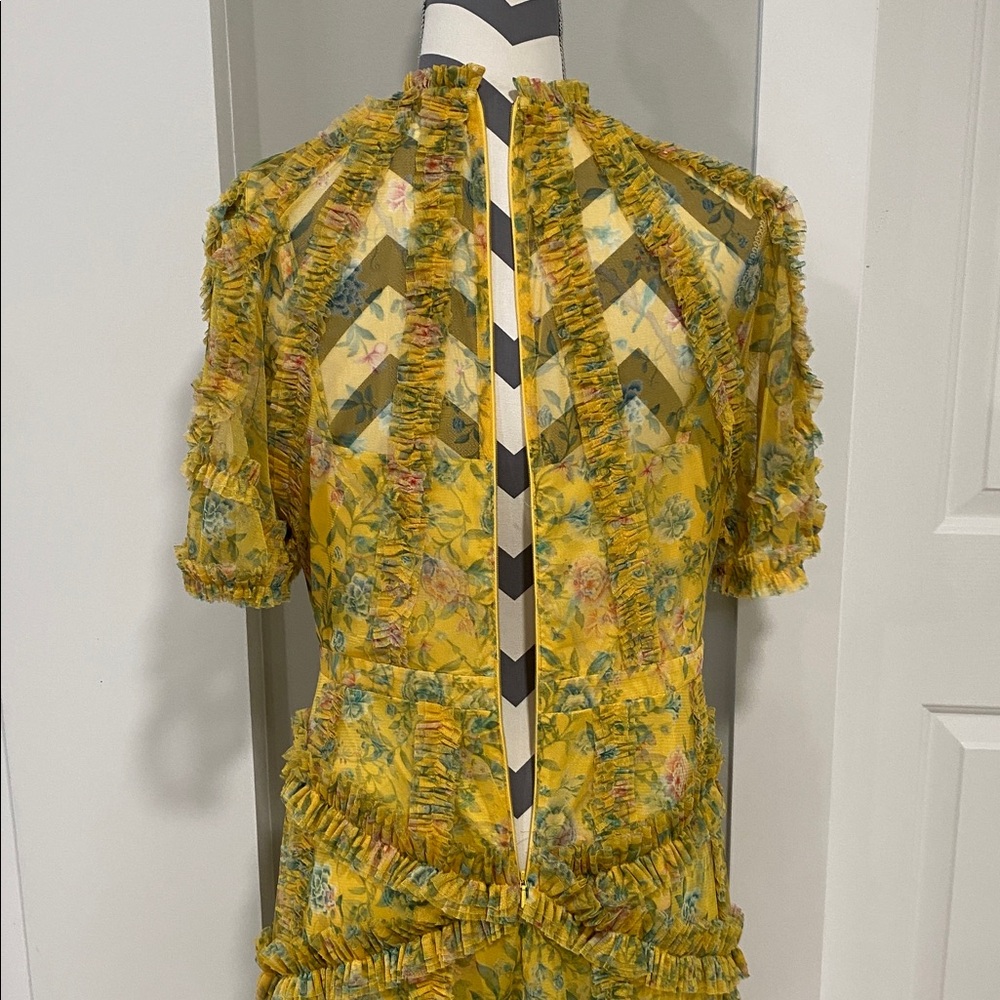 Mac Duggal Yellow Floral Dress - Picture 4 of 8